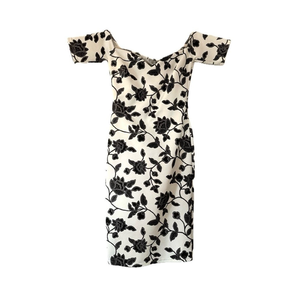 ASOS NWT Elegant Black and White Floral Dress